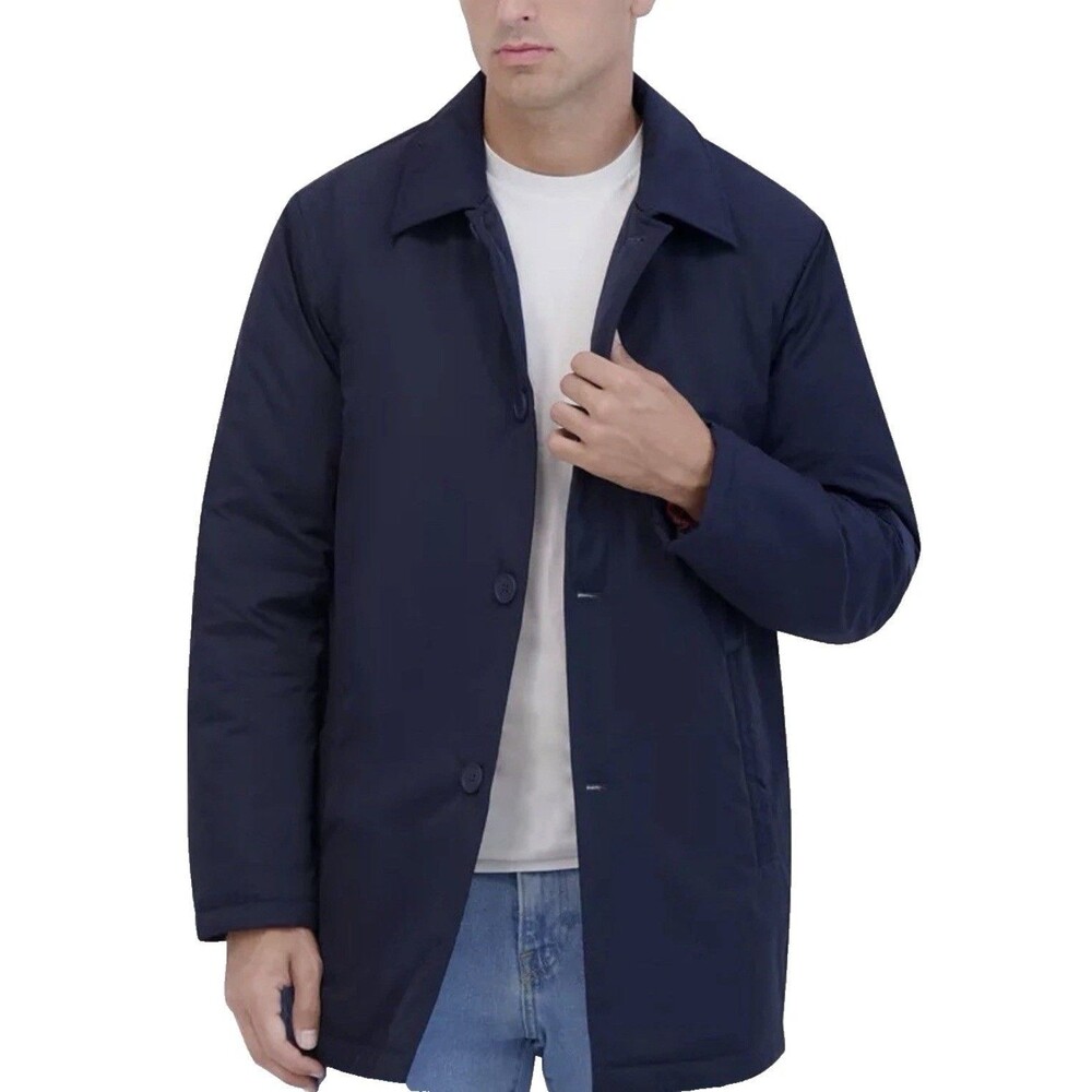Robert Graham New Coat Jacket XXL Button Up Navy Men's Lightly Padded RGF2439